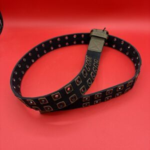 NIXON Heavy Canvas/Leather Double Grommet Brown Belt XL 44"
